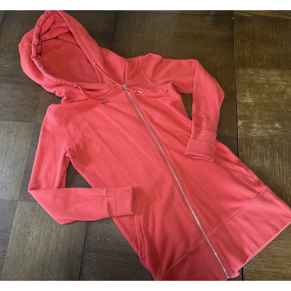 Nike Running Hoodie Women’s Size M Orange Long Cross Zip